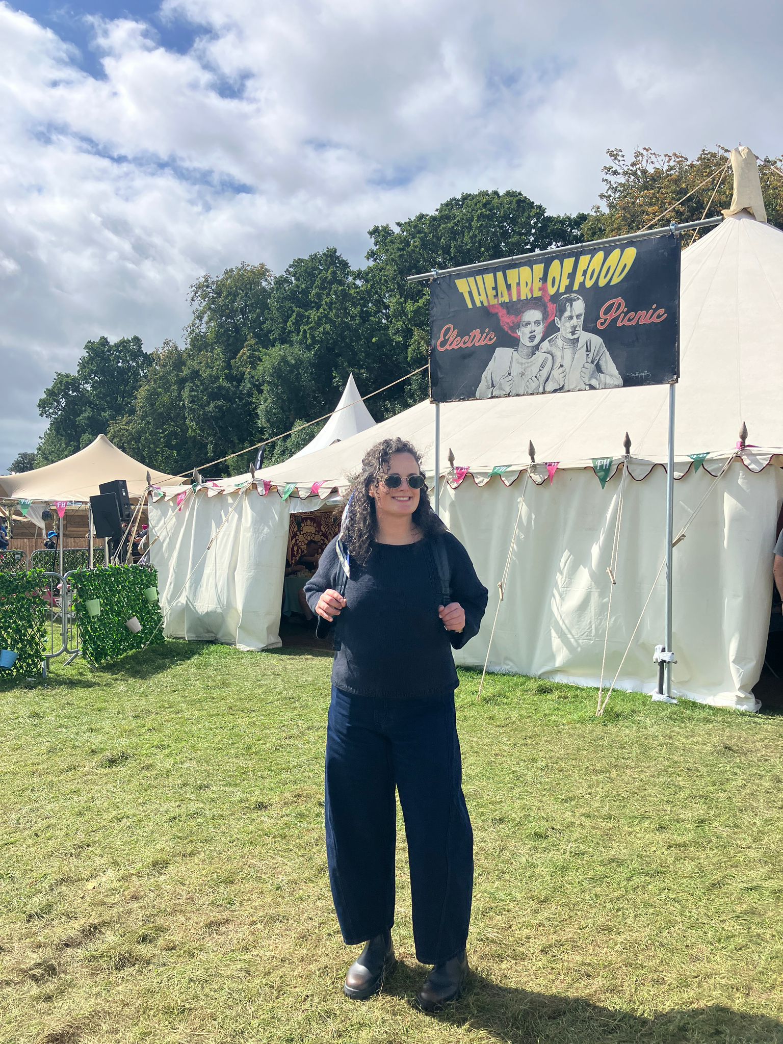 Mary-Thea, founder of Kerry Kefir, outside the Theatre of Food tent at Electric Picnic